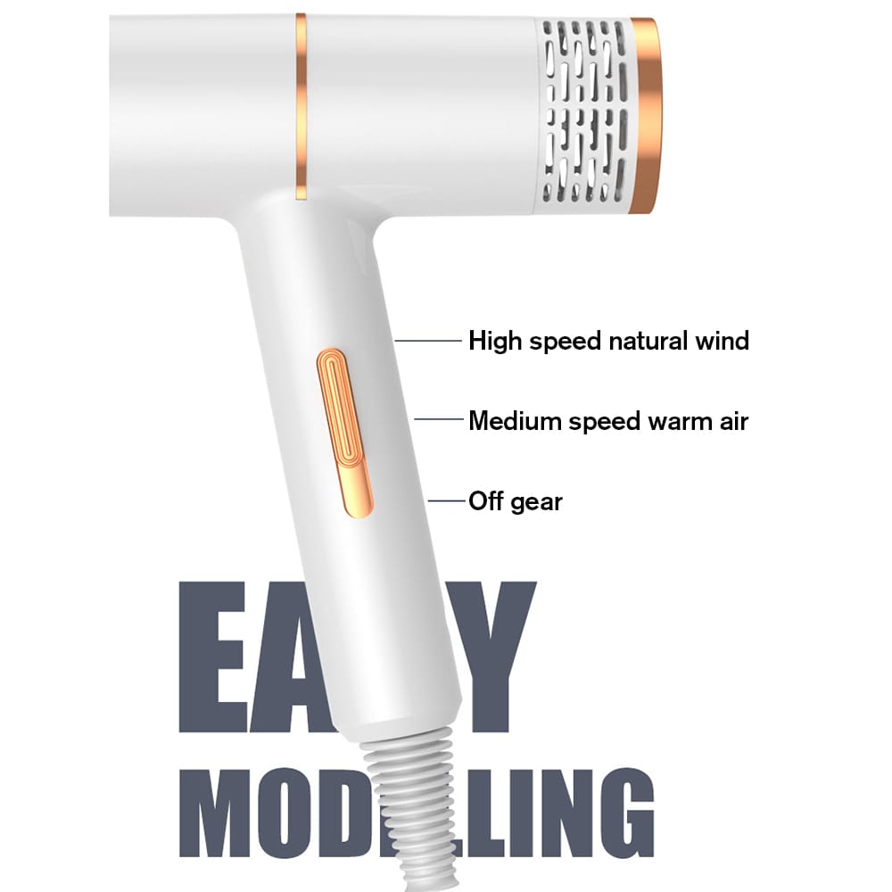 مجفف شعر إحترافي بقوة 800 واط و3 سرعات لتجفيف وتصفيف الشعر لون متعدد الالوان