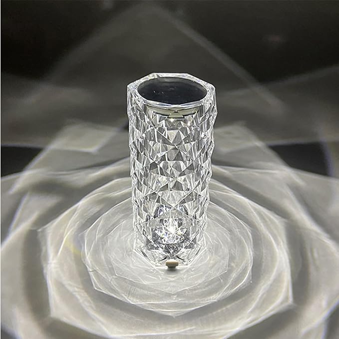 مصباح كريستالي ليلي بتصميم أنيق 16 لونًا متغيرًا قابل لإعادة الشحن ،هدية مثالية لتناسب المنزل (مع جهاز التحكم عن بُعد).